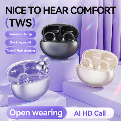 Ooyi OY8 Bluetooth Earphones with 72H Playtime, Noise Canceling Wireless Earbuds, Hi-Fi Stereo Sound, Comfortable Fit for iPhone Android, Bluetooth 5.4 Headphones for Workout Office