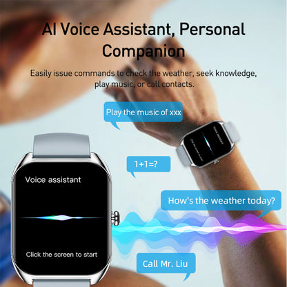 Ooyi OY6 Smart Watches for Men Women,48mm, Answer/Make BT Calls,Metal Frame 2.02" IP67 Waterproof Sports Modes/Heart Rate/SpO2/Stress/Sleep Monitor for Android Phones & iPhone